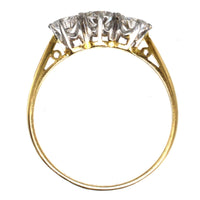 Art Deco Platinum and 18ct Gold Three Stone Diamond Ring | Parkin and Gerrish (UK)