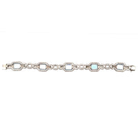 Art Deco Silver Blue and White Paste Bracelet | Parkin and Gerrish (UK)