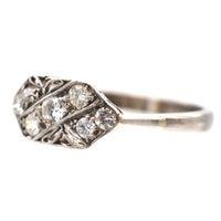 Art Nouveau 18ct White Gold & Platinum, Diamond Ring | Parkin and Gerrish (UK)