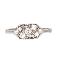 Art Nouveau 18ct White Gold & Platinum, Diamond Ring | Parkin and Gerrish (UK)