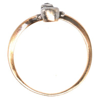 Austro - Hungarian Art Nouveau Silver & 14ct Gold and Diamond Flower Ring | Parkin and Gerrish (UK)