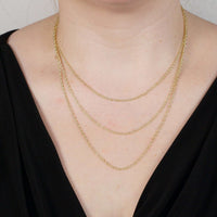 Contemporary 9ct Yellow Gold Prince of Wales Rope Chain 18