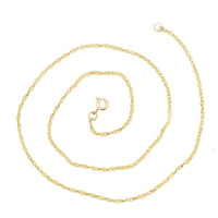 Contemporary 9ct Yellow Gold Prince of Wales Rope Chain 20