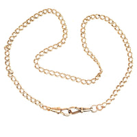 Edwardian 15ct Gold Albert Chain Necklace with Dog Clips | Parkin and Gerrish (UK)