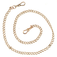 Edwardian 15ct Gold Albert Chain Necklace with Dog Clips | Parkin and Gerrish (UK)