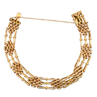Edwardian 15ct Gold Gate Bracelet | Parkin and Gerrish (UK)