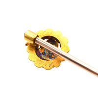 Edwardian 15ct Gold Lucky Three Leaf Clover (Shamrock) Pearl Tie Pin | Parkin and Gerrish (UK)