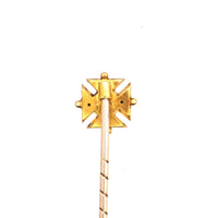 Edwardian 15ct Gold Maltese Cross Tie Pin with Ruby | Parkin and Gerrish (UK)