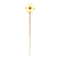 Edwardian 15ct Gold Maltese Cross Tie Pin with Ruby | Parkin and Gerrish (UK)