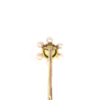 Edwardian 15ct Gold Peridot and Pearl Tie Pin | Parkin and Gerrish (UK)