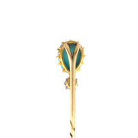 Edwardian 15ct Gold Turquoise and Diamond Tie Pin | Parkin and Gerrish (UK)