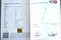 Edwardian 18ct Gold Certificated Natural Saltwater Pearl Tie Pin | Parkin and Gerrish (UK)