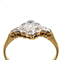 Edwardian 18ct Gold & Platinum, Diamond Cluster Ring | Parkin and Gerrish (UK)