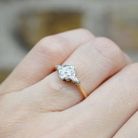 Edwardian 18ct Gold & Platinum, Diamond Cluster Ring | Parkin and Gerrish (UK)