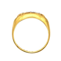 Edwardian 18ct Gold & Platinum, Five Stone Diamond Boat Shaped Ring | Parkin and Gerrish (UK)