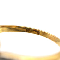 Edwardian 18ct Gold & Platinum, Two Stone Diamond 'Toi et Moi' Crossover Ring | Parkin and Gerrish (UK)