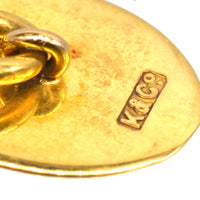 Edwardian Mother of Pearl, Diamond and Yellow and Blue Enamel Cufflinks | Parkin and Gerrish (UK)