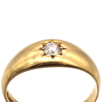 Edwardian 18ct Gold Old Mine Cut Diamond Gypsy Ring | Parkin and Gerrish (UK)