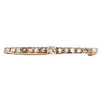 Edwardian Platinum & 15ct gold, Old Mine Cut Diamonds Bar Brooch | Parkin and Gerrish (UK)