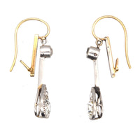 Edwardian Platinum & 18ct Gold, Diamond Drop Earrings | Parkin and Gerrish (UK)