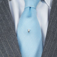 Edwardian Silver & 15ct Gold, Rose Diamond and Natural Pearl Tie Pin | Parkin and Gerrish (UK)