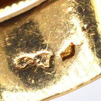 French 1940s Retro 18ct Gold & Platinum Diamond and Ruby Buckle Ring | Parkin and Gerrish (UK)