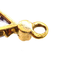 French 19th Century 18ct Gold, Amethyst & Natural Split Pearl Night & Day Earrings | Parkin and Gerrish (UK)