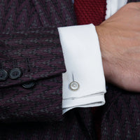 French Belle Époque 18 ct Gold, Mother of Pearl, Rose Diamond & Pearl Cufflinks | Parkin and Gerrish (UK)