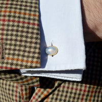 French Early 20th Century 18ct Gold Star Sapphire Cufflinks | Parkin and Gerrish (UK)