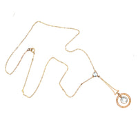 Large Art Deco 9ct Gold, Aquamarine Pendant and Chain | Parkin and Gerrish (UK)