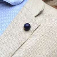 Large Victorian 18ct Gold Lapis Lazuli Sphere Tie Pin | Parkin and Gerrish (UK)