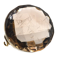 Large Victorian Silver and Rutilated Quartz