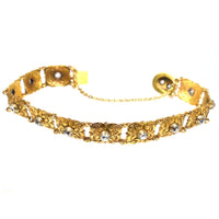 Late Nineteenth Century Art Nouveau 18ct Gold and Old Mine Cut Diamond Bracelet | Parkin and Gerrish (UK)