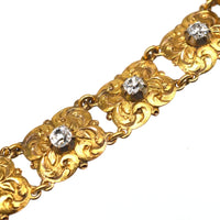 Late Nineteenth Century Art Nouveau 18ct Gold and Old Mine Cut Diamond Bracelet | Parkin and Gerrish (UK)
