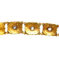 Late Nineteenth Century Art Nouveau 18ct Gold and Old Mine Cut Diamond Bracelet | Parkin and Gerrish (UK)
