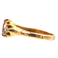 Late Victorian 18ct Gold, Pink Tourmaline & Diamond Ring | Parkin and Gerrish (UK)