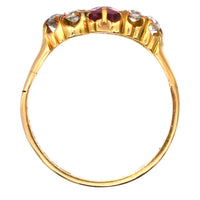Late Victorian 18ct Gold, Pink Tourmaline & Diamond Ring | Parkin and Gerrish (UK)