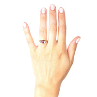 Late Victorian 18ct Gold, Pink Tourmaline & Diamond Ring | Parkin and Gerrish (UK)