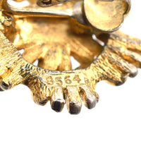 Marcel Boucher 1960s Gilt Metal Clip On Earrings | Parkin and Gerrish (UK)