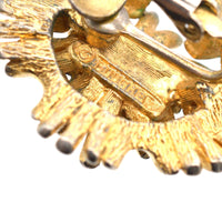 Marcel Boucher 1960s Gilt Metal Clip On Earrings | Parkin and Gerrish (UK)