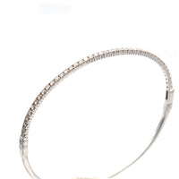 Modern 18ct White Gold, Diamond Bangle | Parkin and Gerrish (UK)