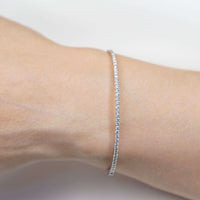 Modern 18ct White Gold, Diamond Bangle | Parkin and Gerrish (UK)