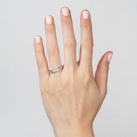 Modern 9ct White Gold, Diamond Half Eternity Ring | Parkin and Gerrish (UK)