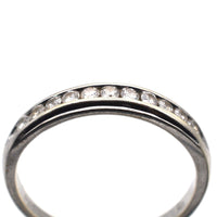 Modern 9ct White Gold, Diamond Half Eternity Ring | Parkin and Gerrish (UK)