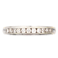 Modern 9ct White Gold, Diamond Half Eternity Ring | Parkin and Gerrish (UK)
