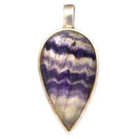 Modern Silver Blue John & Mother of Pearl Pendant | Parkin and Gerrish (UK)
