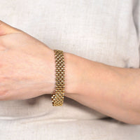 Retro 1940s 9ct Gold Tank Bracelet | Parkin and Gerrish (UK)