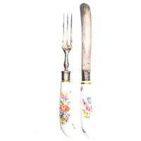 Set of 12 Late 19th Century Thomas Goode Silver Cutlery with Painted Meissen Porcelain Handles in Original Cases | Parkin and Gerrish (UK)