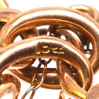 Small Edwardian 15ct Gold Child's Curb Bracelet with Heart Lock | Parkin and Gerrish (UK)