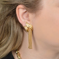 Trifari Demi - Parure Set of 1950s Gold - Tone Knot and Tassel Necklace and Earrings | Parkin and Gerrish (UK)